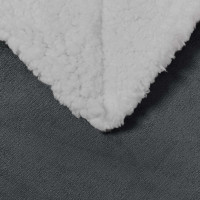 Produktbild för Kastfilt Mörkgrå 220 x 240 cm Fleece