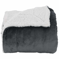 Produktbild för Kastfilt Mörkgrå 240 x 270 cm Fleece