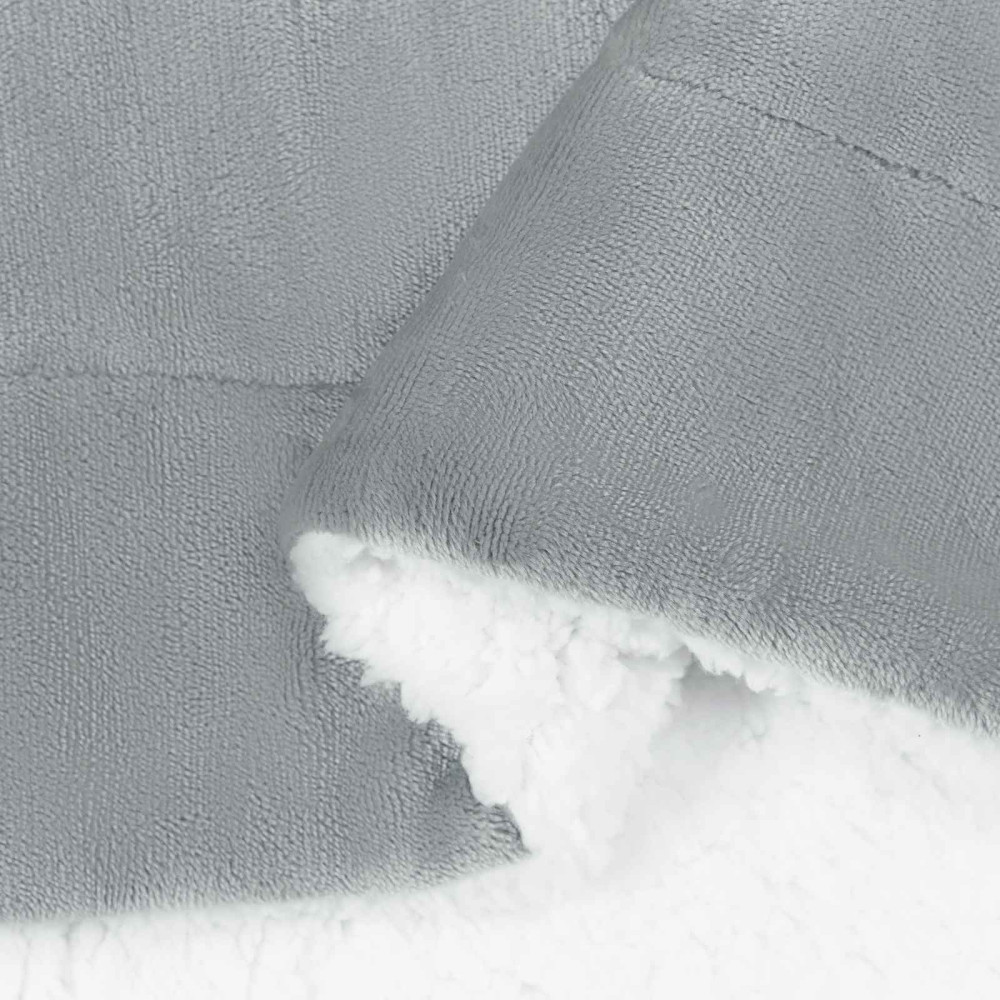 Produktbild för Kastfilt Grå 130 x 150 cm Fleece