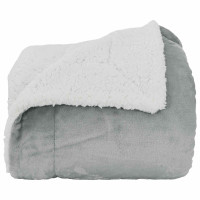 Produktbild för Kastfilt Grå 240 x 270 cm Fleece