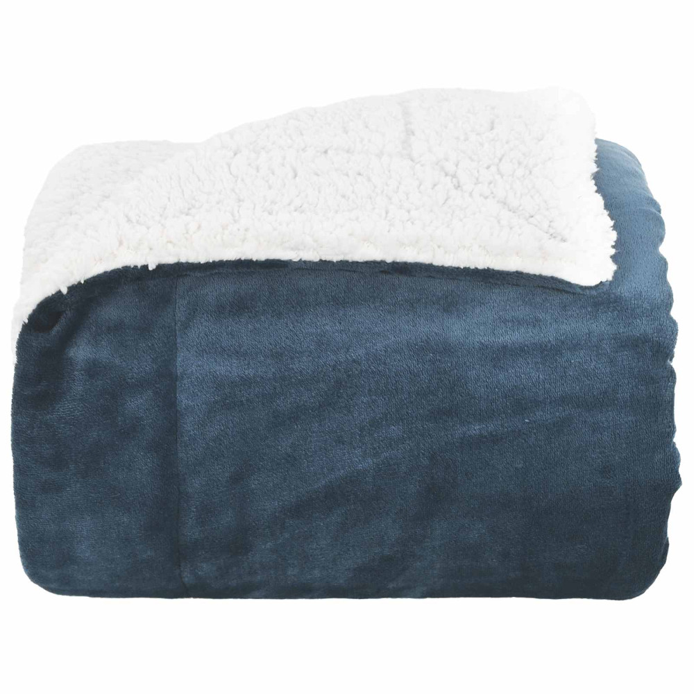 Produktbild för Kastfilt Mörkblå 220 x 240 cm Fleece