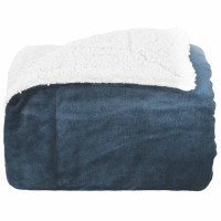 Produktbild för Kastfilt Mörkblå 220 x 240 cm Fleece