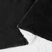 Produktbild för Kastfilt Svart 130 x 150 cm Fleece