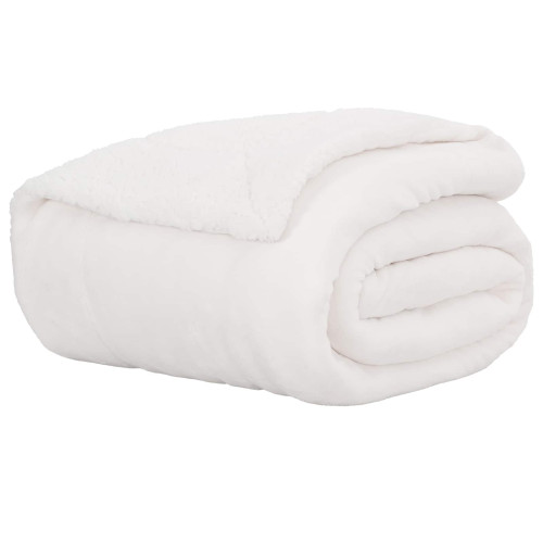 vidaXL Kastfilt Vit 220 x 240 cm Fleece
