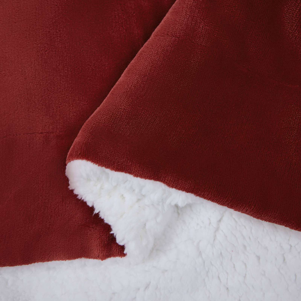 Produktbild för Kastfilt Bordeaux Röd 130 x 150 cm Fleece