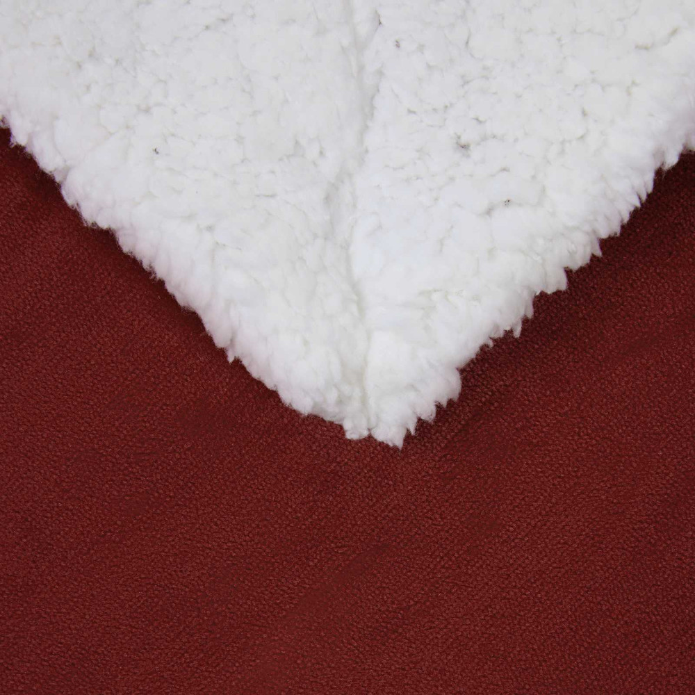 Produktbild för Kastfilt Bordeaux Röd 220 x 240 cm Fleece