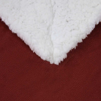 Produktbild för Kastfilt Bordeaux Röd 240 x 270 cm Fleece
