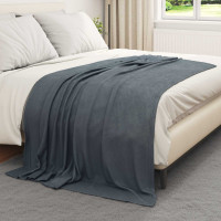 Produktbild för Kastfilt Mörkgrå 200 x 150 cm Fleece