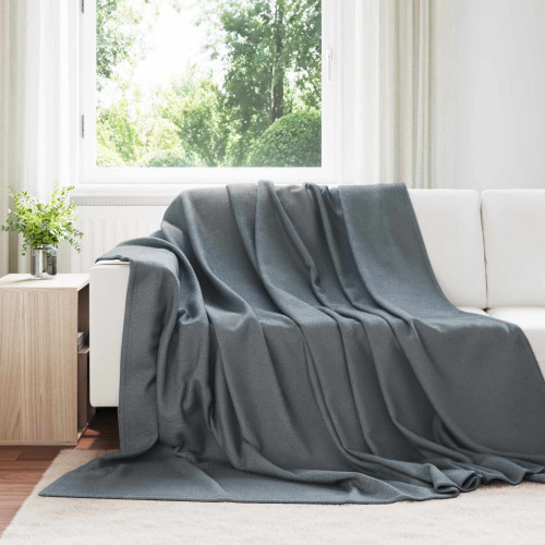 vidaXL Kastfilt Mörkgrå 270 x 240 cm Fleece