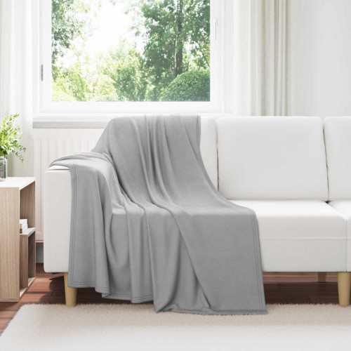 vidaXL Kastfilt Grå 170 x 130 cm Fleece