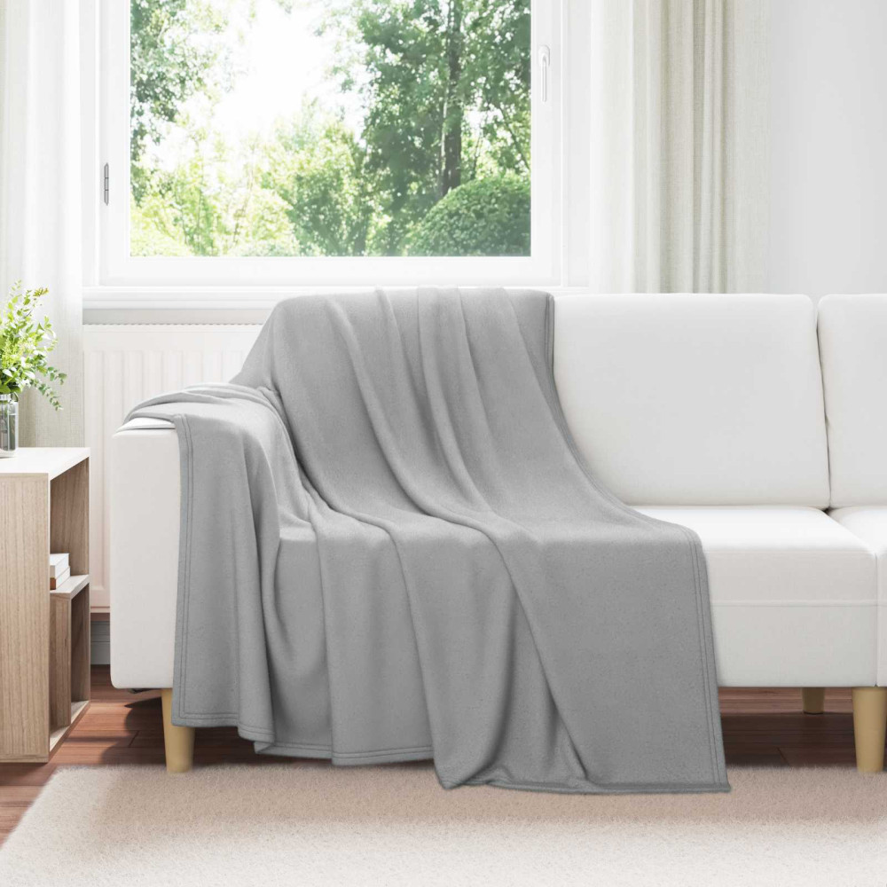Produktbild för Kastfilt Grå 200 x 150 cm Fleece