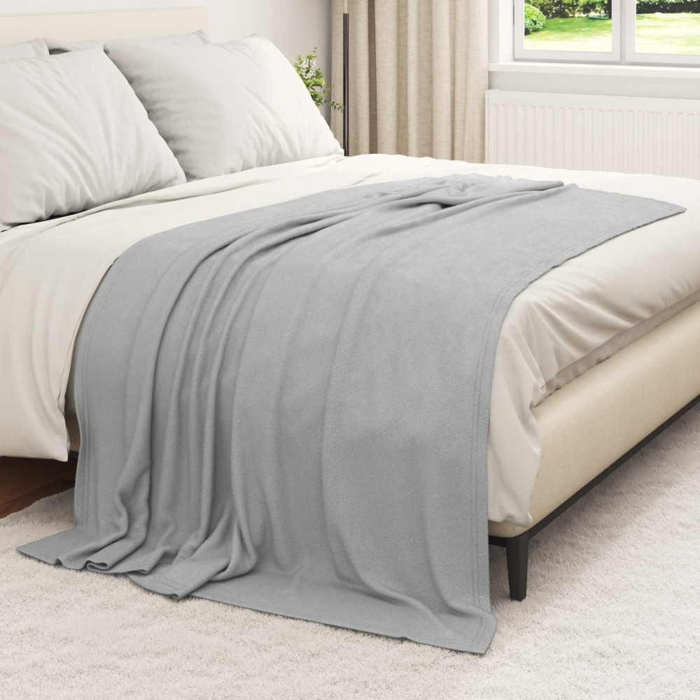 Produktbild för Kastfilt Grå 200 x 150 cm Fleece