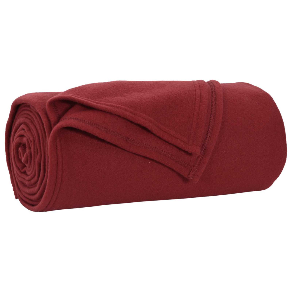 Produktbild för Kastfilt Bordeaux Röd 240 x 220 cm Fleece