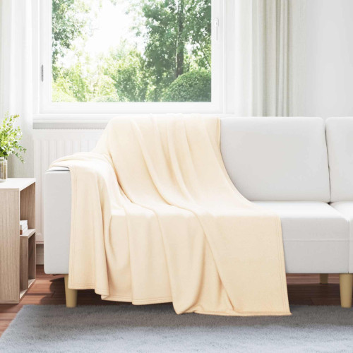 vidaXL Kastfilt Kräm 200 x 150 cm Fleece
