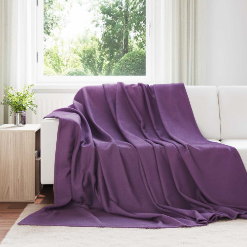vidaXL Kastfilt Lila 270 x 240 cm Fleece