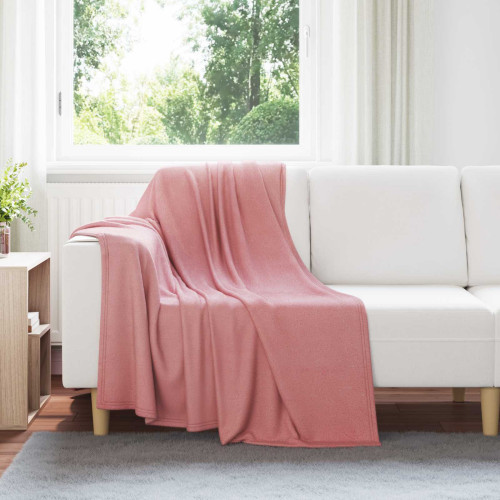 vidaXL Kastfilt Rosa 170 x 130 cm Fleece