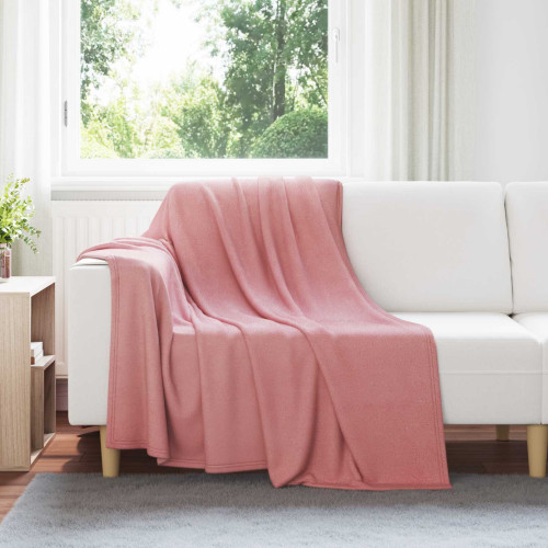 vidaXL Kastfilt Rosa 200 x 150 cm Fleece - Sovrumsfiltar
