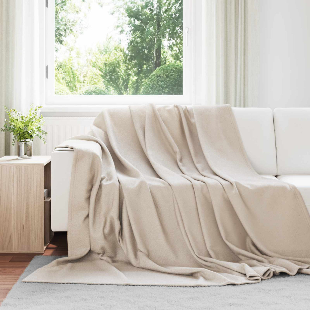 Produktbild för Filtar 6 pcs Beige 270 x 240 cm Fleece