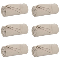 Produktbild för Filtar 6 pcs Beige 270 x 240 cm Fleece