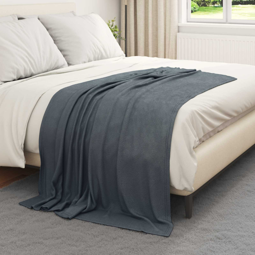 Produktbild för Filtar 6 pcs Mörkgrå 170 x 130 cm Fleece
