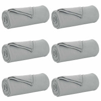 Produktbild för Filtar 6 pcs Grå 270 x 240 cm Fleece