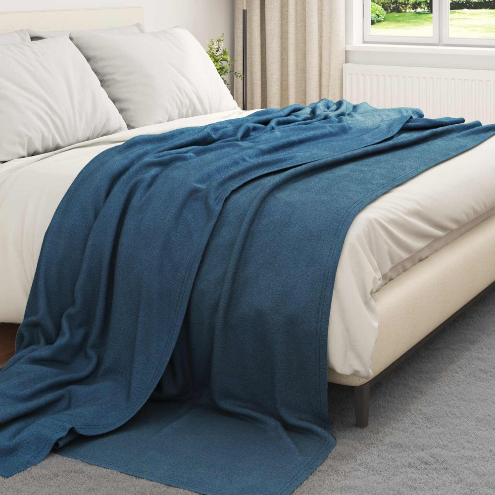 Produktbild för Filtar 6 pcs Mörkblå 270 x 240 cm Fleece