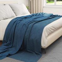 Produktbild för Filtar 6 pcs Mörkblå 270 x 240 cm Fleece