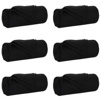 Produktbild för Filtar 6 pcs Svart 270 x 240 cm Fleece