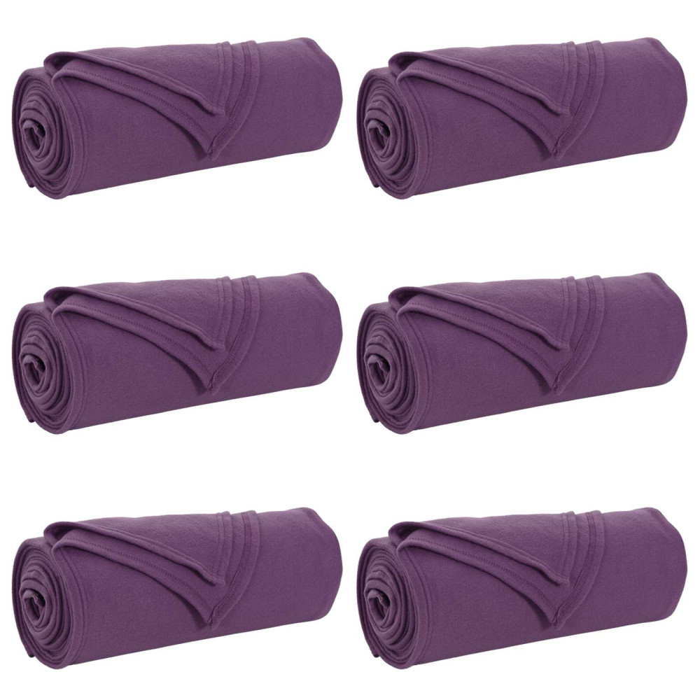 Produktbild för Filtar 6 pcs Lila 200 x 150 cm Fleece