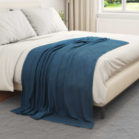Produktbild för Filtar 24 pcs Mörkblå 170 x 130 cm Fleece