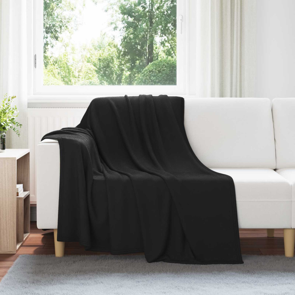 Produktbild för Filtar 24 pcs Svart 200 x 150 cm Fleece
