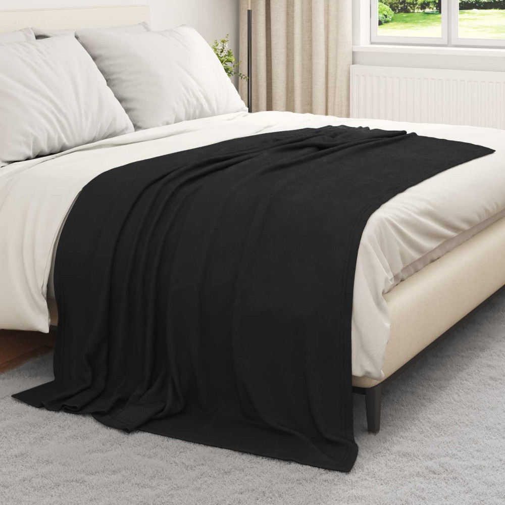 Produktbild för Filtar 24 pcs Svart 200 x 150 cm Fleece