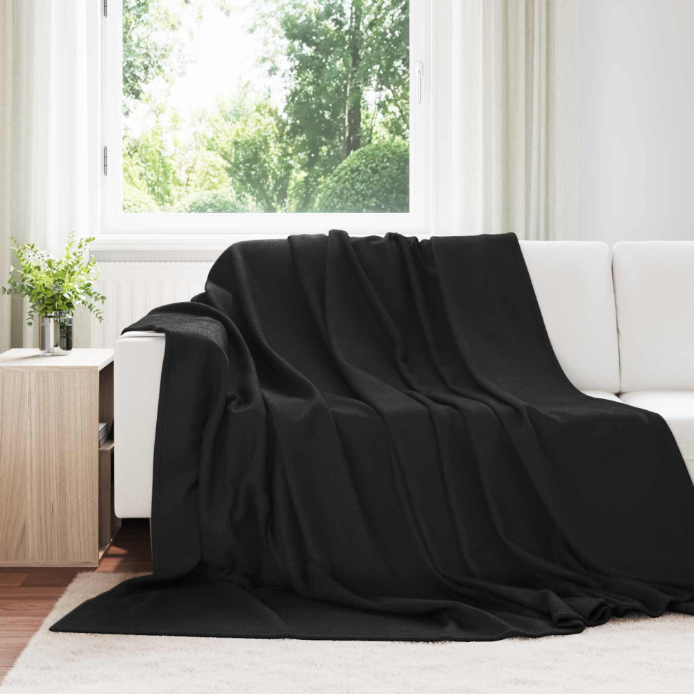 Produktbild för Filtar 24 pcs Svart 240 x 220 cm Fleece