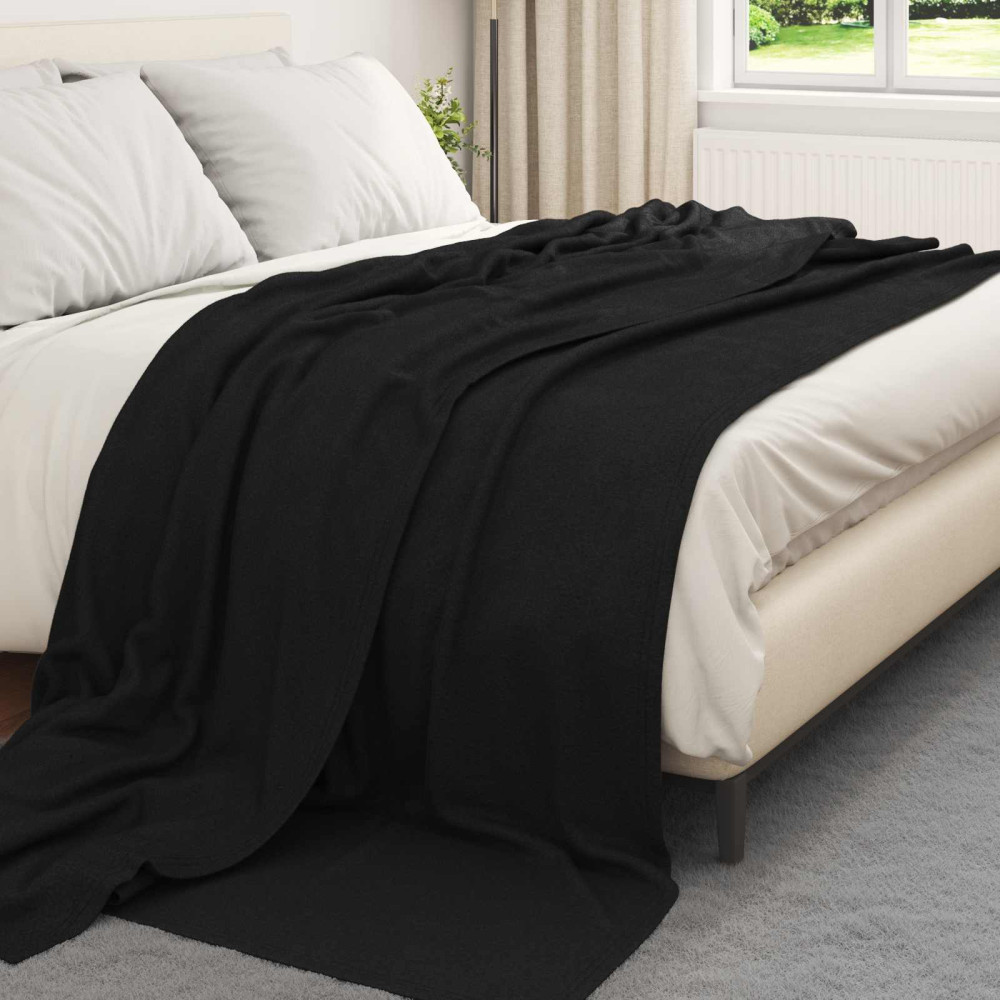 Produktbild för Filtar 24 pcs Svart 270 x 240 cm Fleece