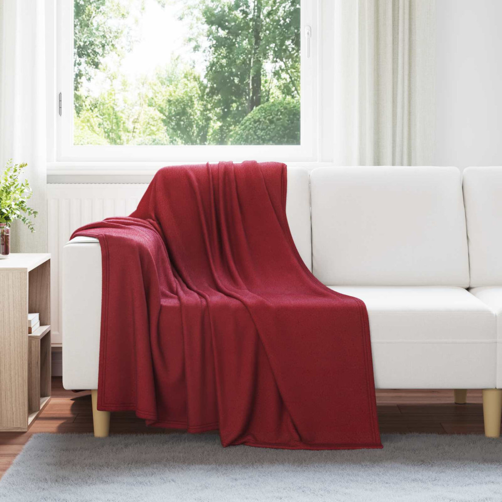 Produktbild för Filtar 24 pcs Bordeaux Röd 170 x 130 cm Fleece