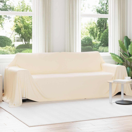 vidaXL Kastfilt Kräm 350 x 270 cm Fleece