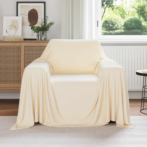 vidaXL Filtar 6 pcs Kräm 210 x 140 cm Fleece