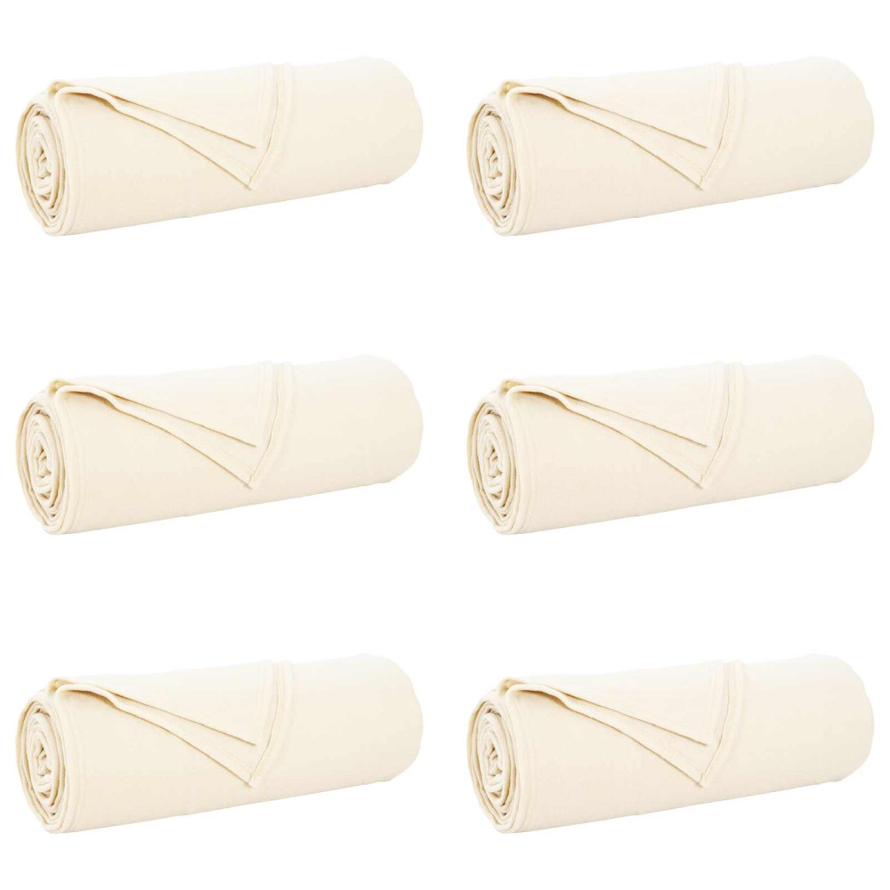 Produktbild för Filtar 6 pcs Kräm 210 x 140 cm Fleece