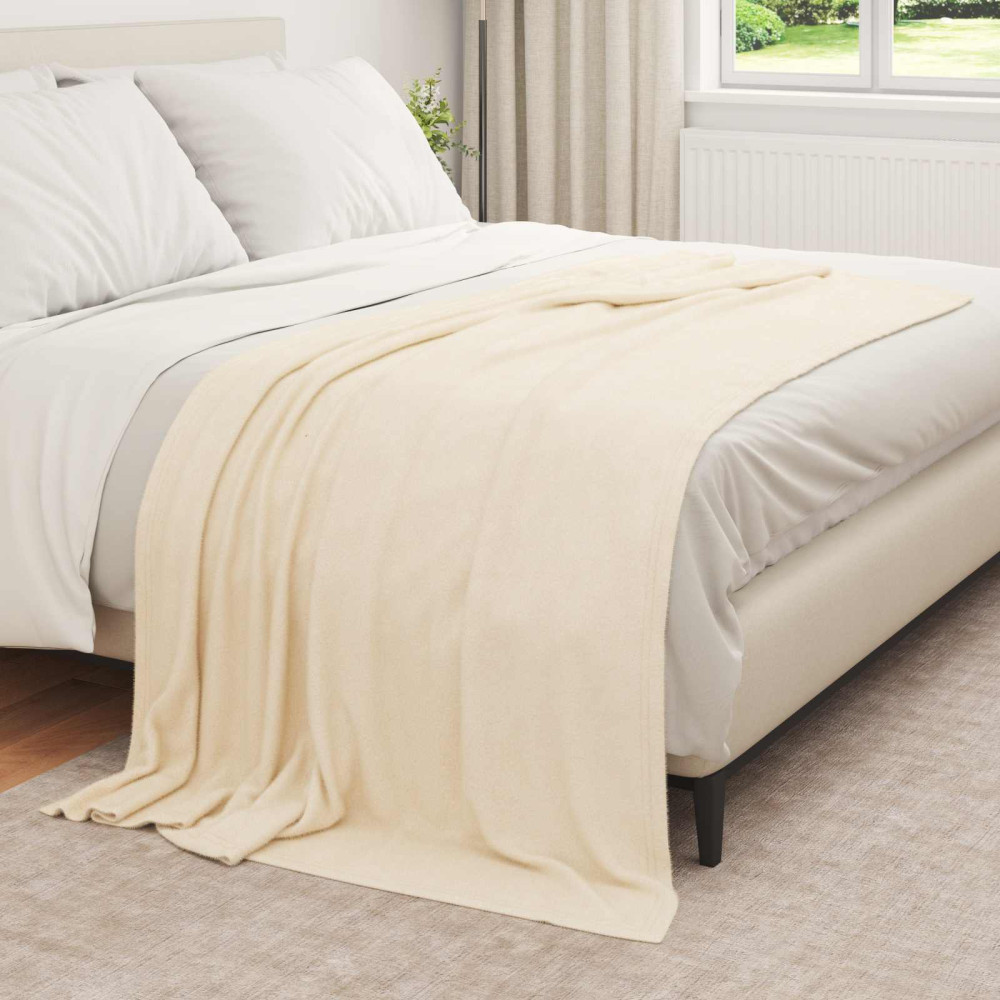 Produktbild för Filtar 6 pcs Kräm 210 x 140 cm Fleece