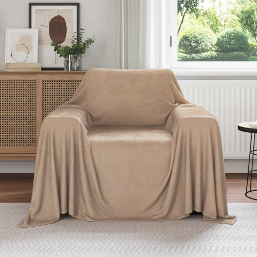 vidaXL Filtar 6 pcs Kamel 210 x 140 cm Fleece