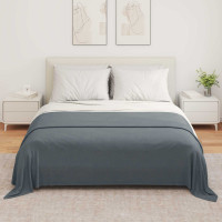 Produktbild för Filtar 6 pcs Mörkgrå 280 x 210 cm Fleece