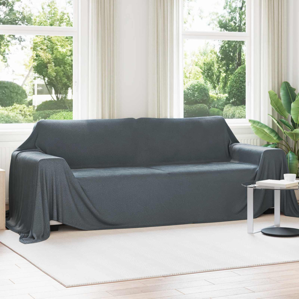 Produktbild för Filtar 6 pcs Mörkgrå 350 x 270 cm Fleece