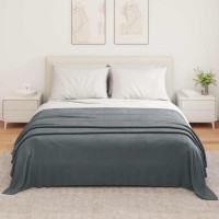 Produktbild för Filtar 6 pcs Mörkgrå 350 x 270 cm Fleece