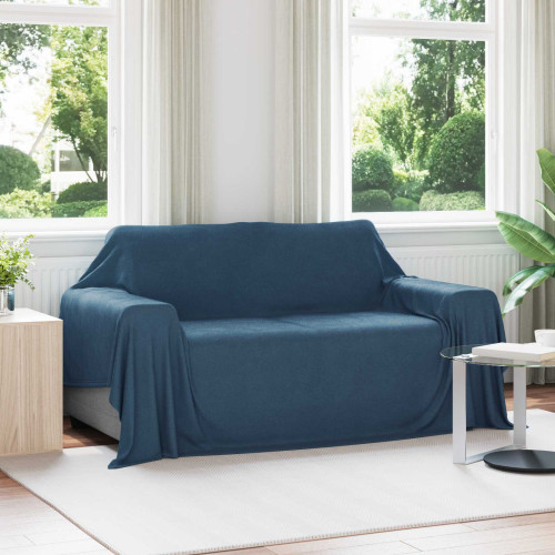 vidaXL Filtar 6 pcs Mörkblå 280 x 210 cm Fleece