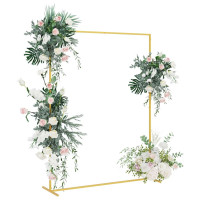Produktbild för Bröllopsbåge Guld 150 x 49,5 x 200 cm Stål