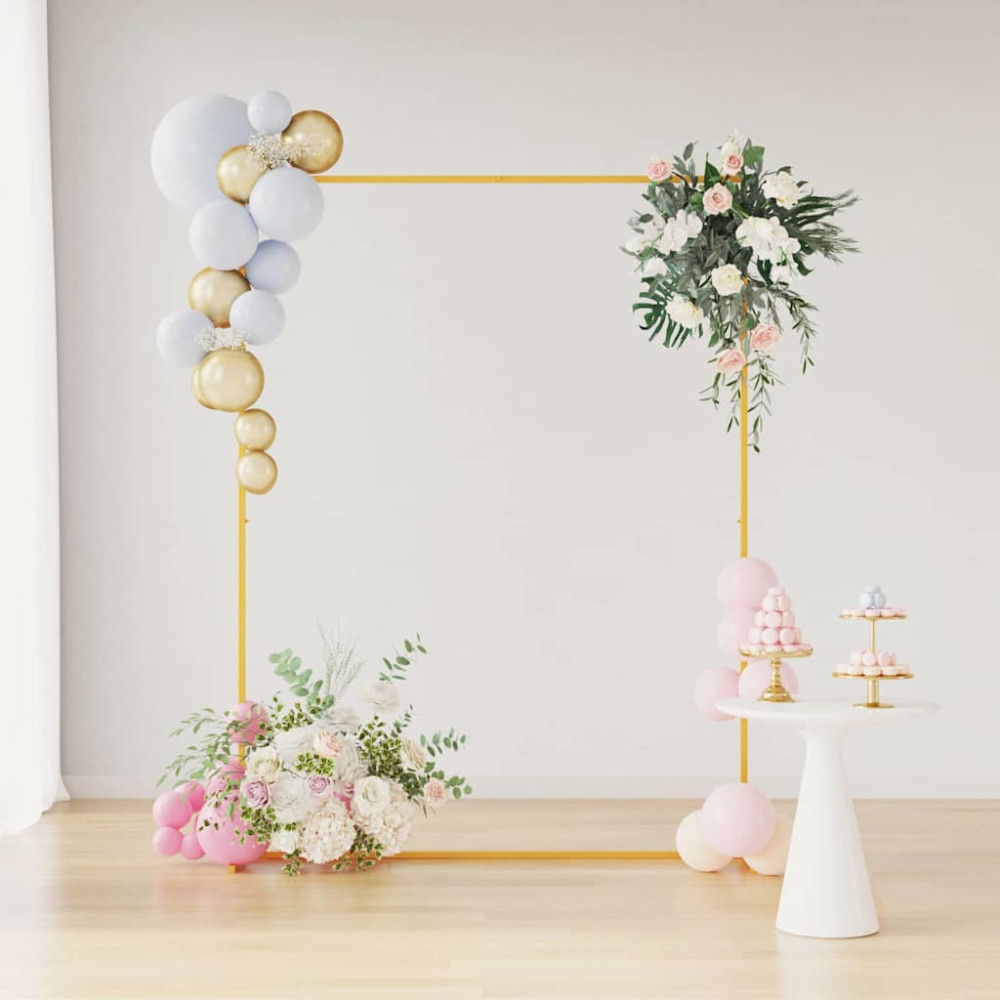 Produktbild för Bröllopsbåge Guld 150 x 49,5 x 200 cm Stål