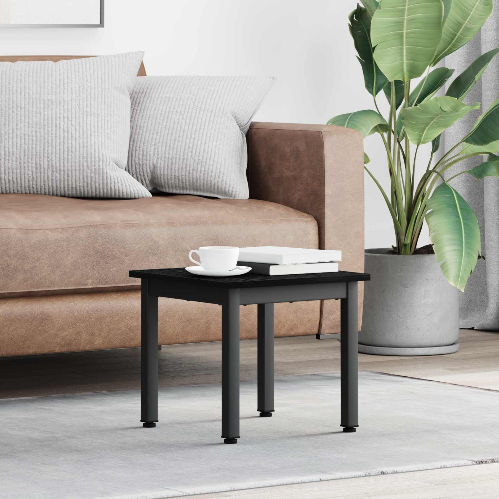 Produktbild för Kaffeebord Svart Ek 40 x 40 x 36 cm Konstruerat trä