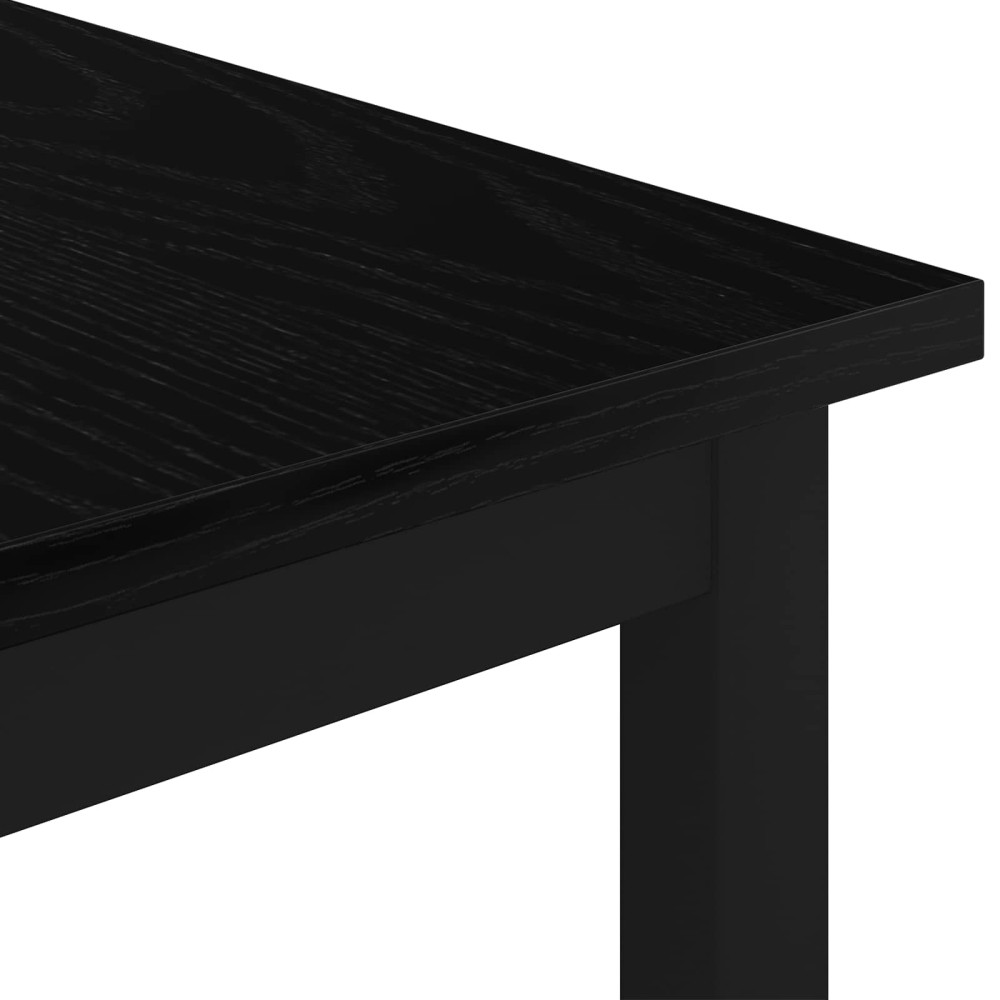 Produktbild för Kaffeebord Svart Ek 50 x 50 x 36 cm Konstruerat trä