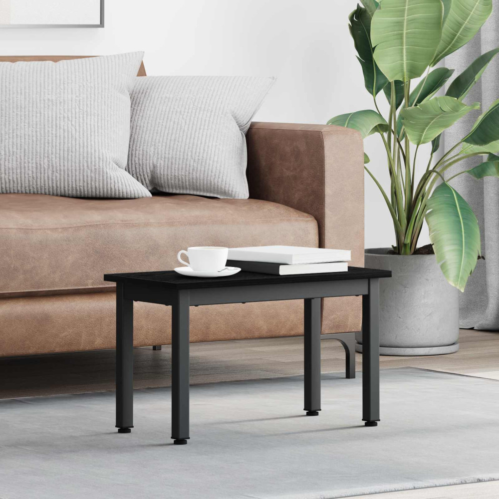 Produktbild för Kaffeebord Svart Ek 60 x 30 x 36 cm Konstruerat trä