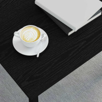 Produktbild för Kaffeebord Svart Ek 60 x 30 x 36 cm Konstruerat trä
